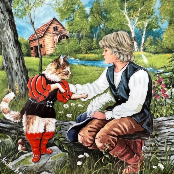 Kaiser West Germany Porcelain Classic Fairy Tales Collectors Plate Puss In Boots - Picture 4 of 12